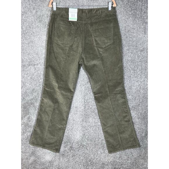 Sag Harbor Stretch Corduroy Bootcut Jeans Pants Womens Size 8 Green Pockets NWT - Picture 2 of 11